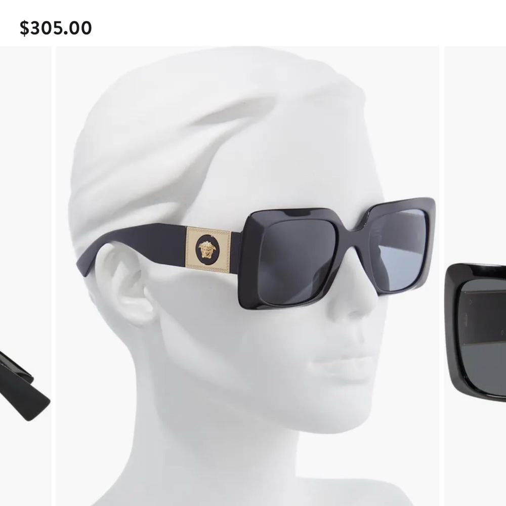 Versace Black and Gold Women’s Sunglasses
